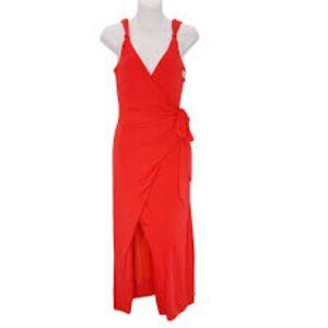 Cinq a Sept Delia red wrap dress, sz. 6